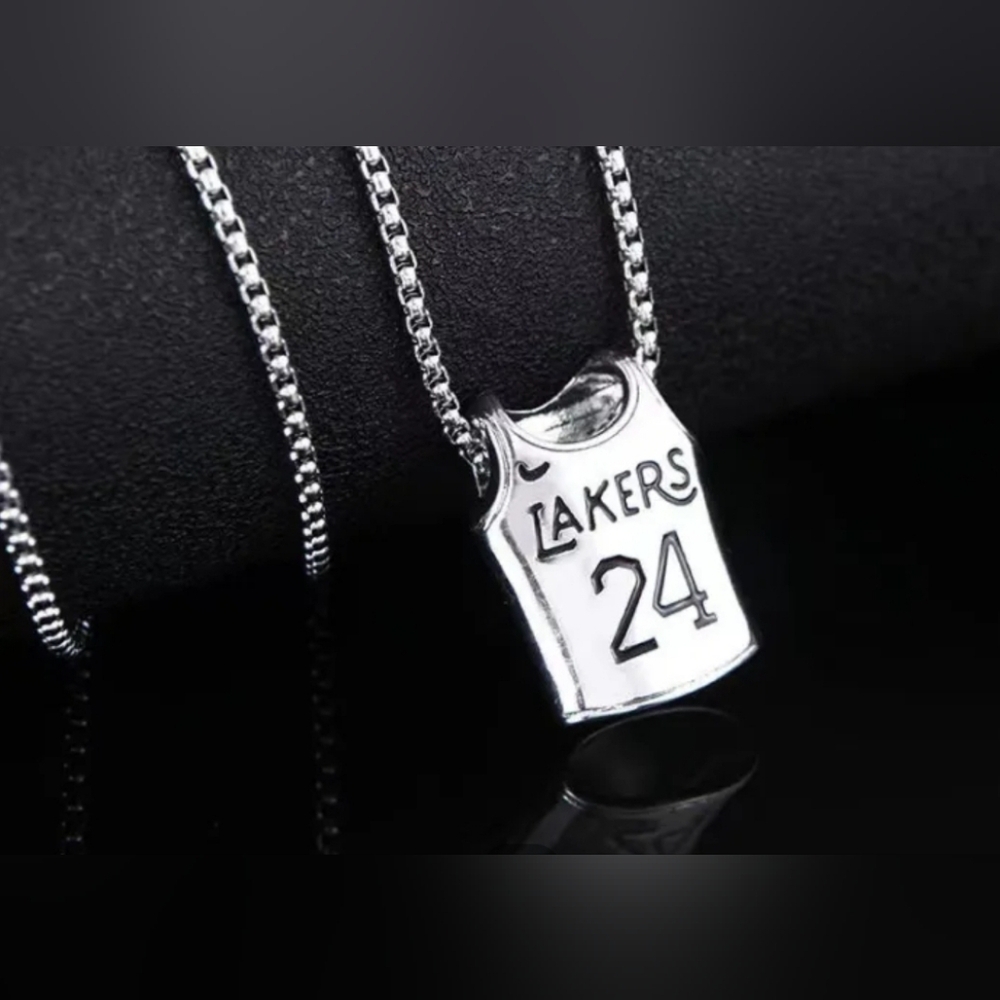 Lakers 24 Jersey Pendant Necklace - Picture 3 of 7